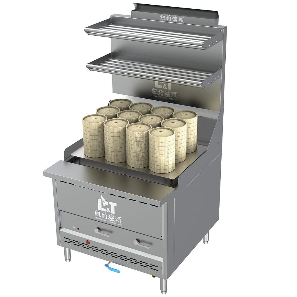 36" Square Top Plate Dim Sum Steam King with Automatic Water Refill and Interchangeable Top Kit Options