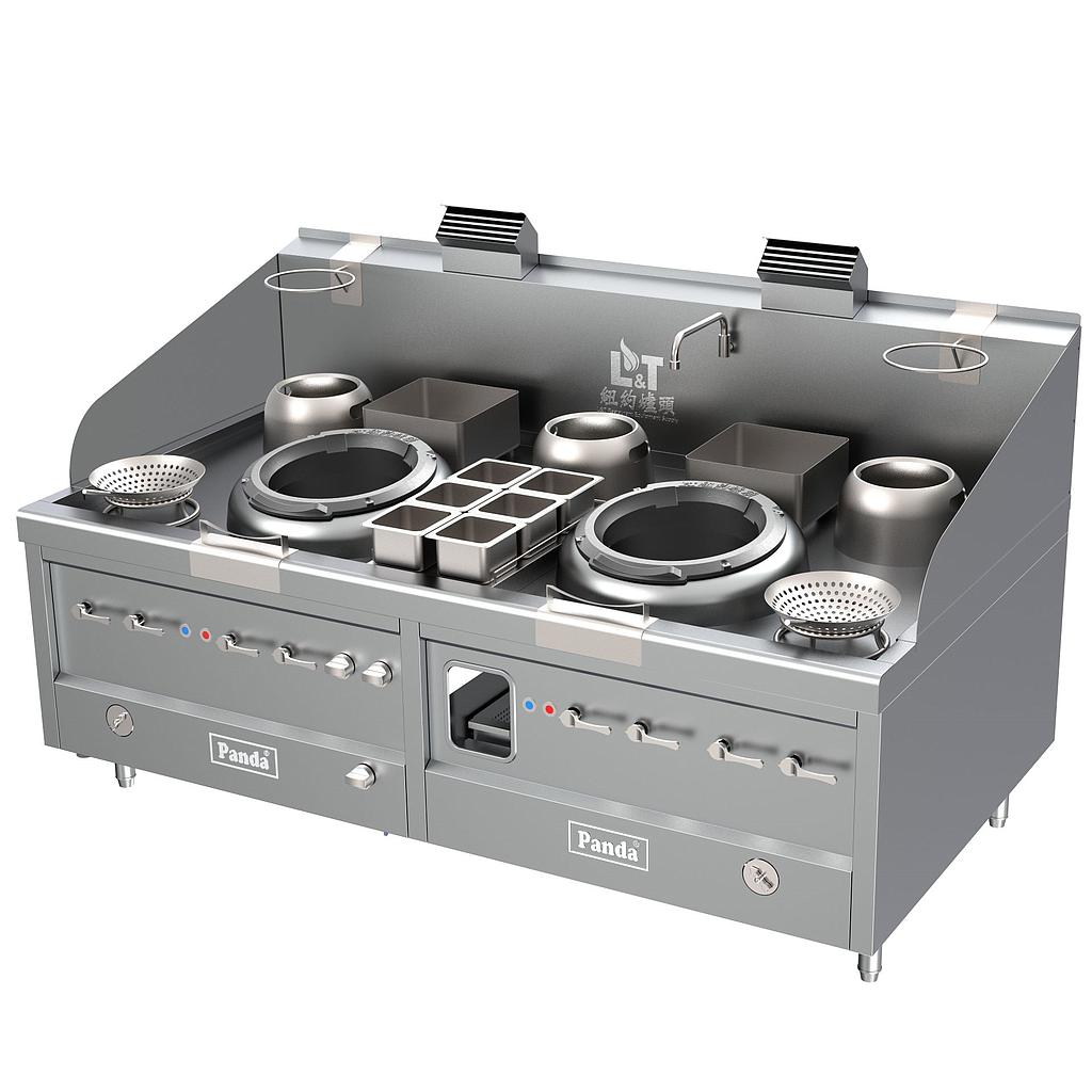 Turbo Wok Range 2 Burners + 3 Slow Cook Chambers